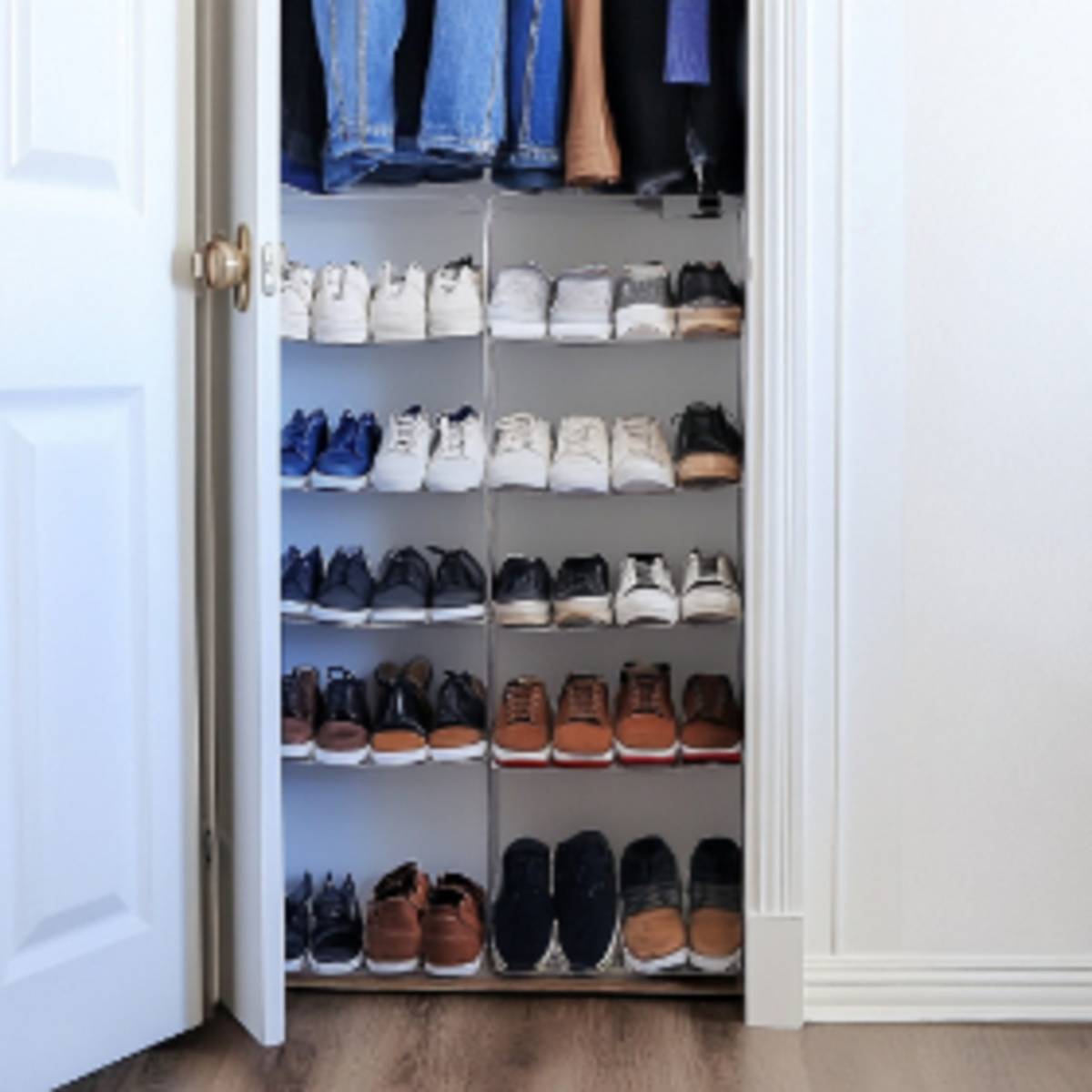 Over-the-door shoe organizer
