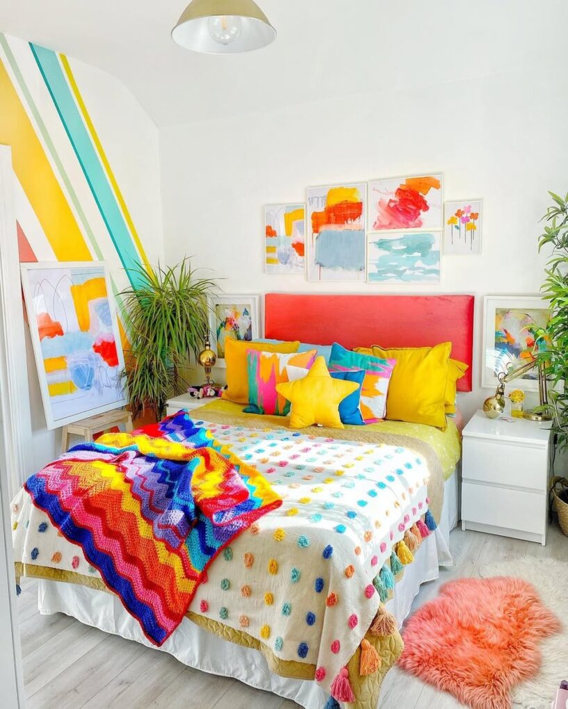 Playful splash bedroom
