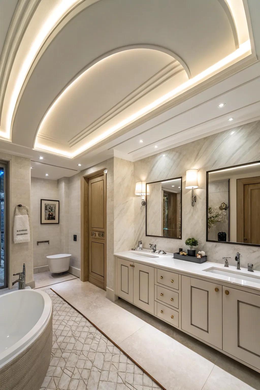 Curved trims for a sleek modern look.