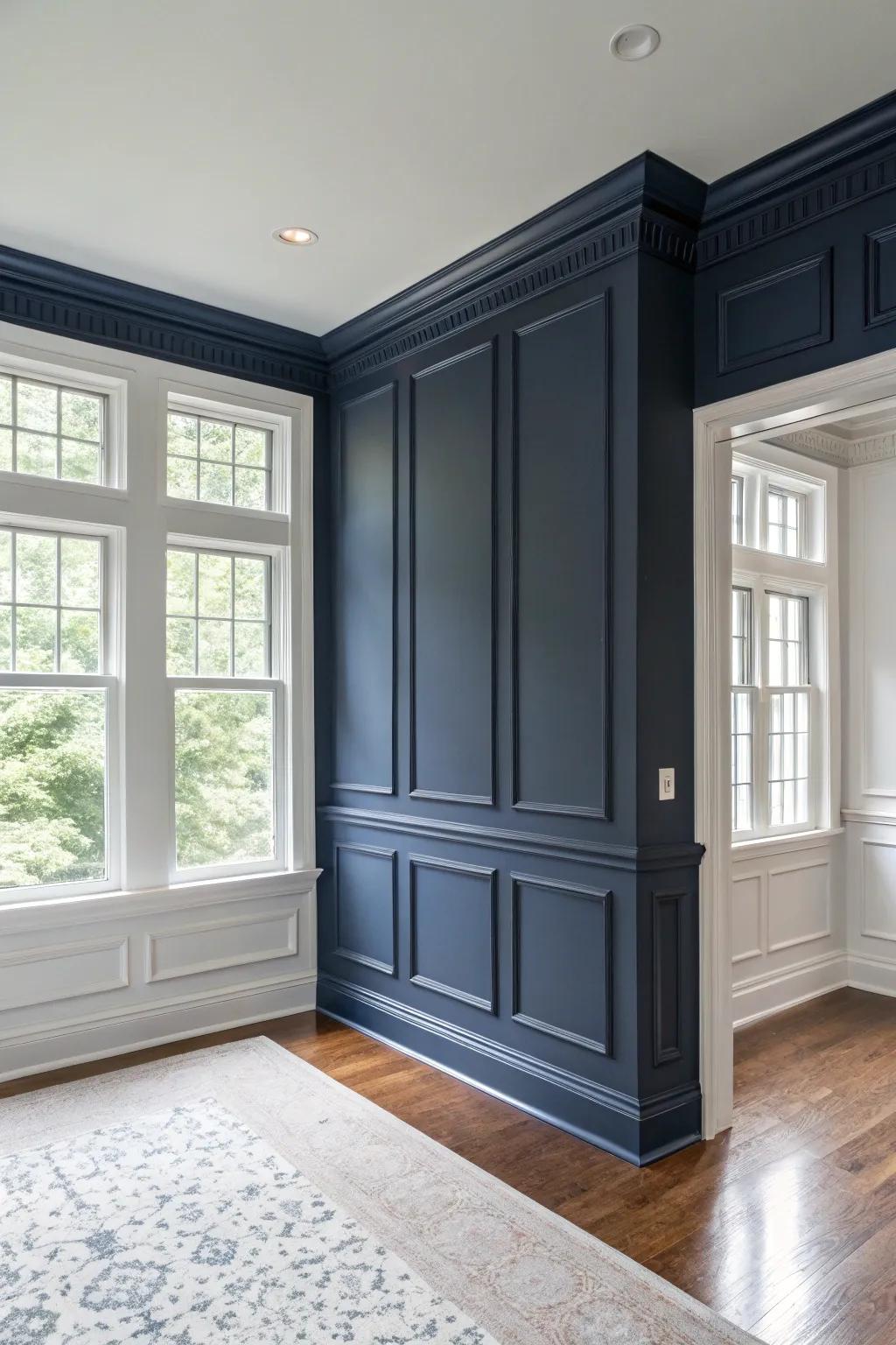 Bold colored trims for contrast.