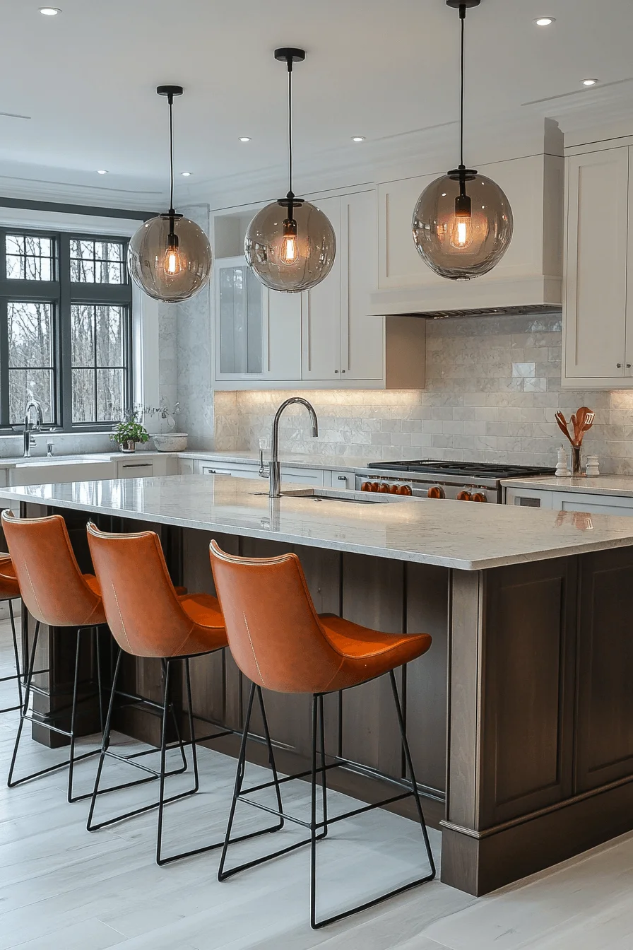 Elegant kitchen bar stools