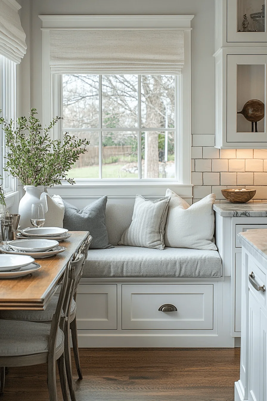 Warm kitchen dining nook