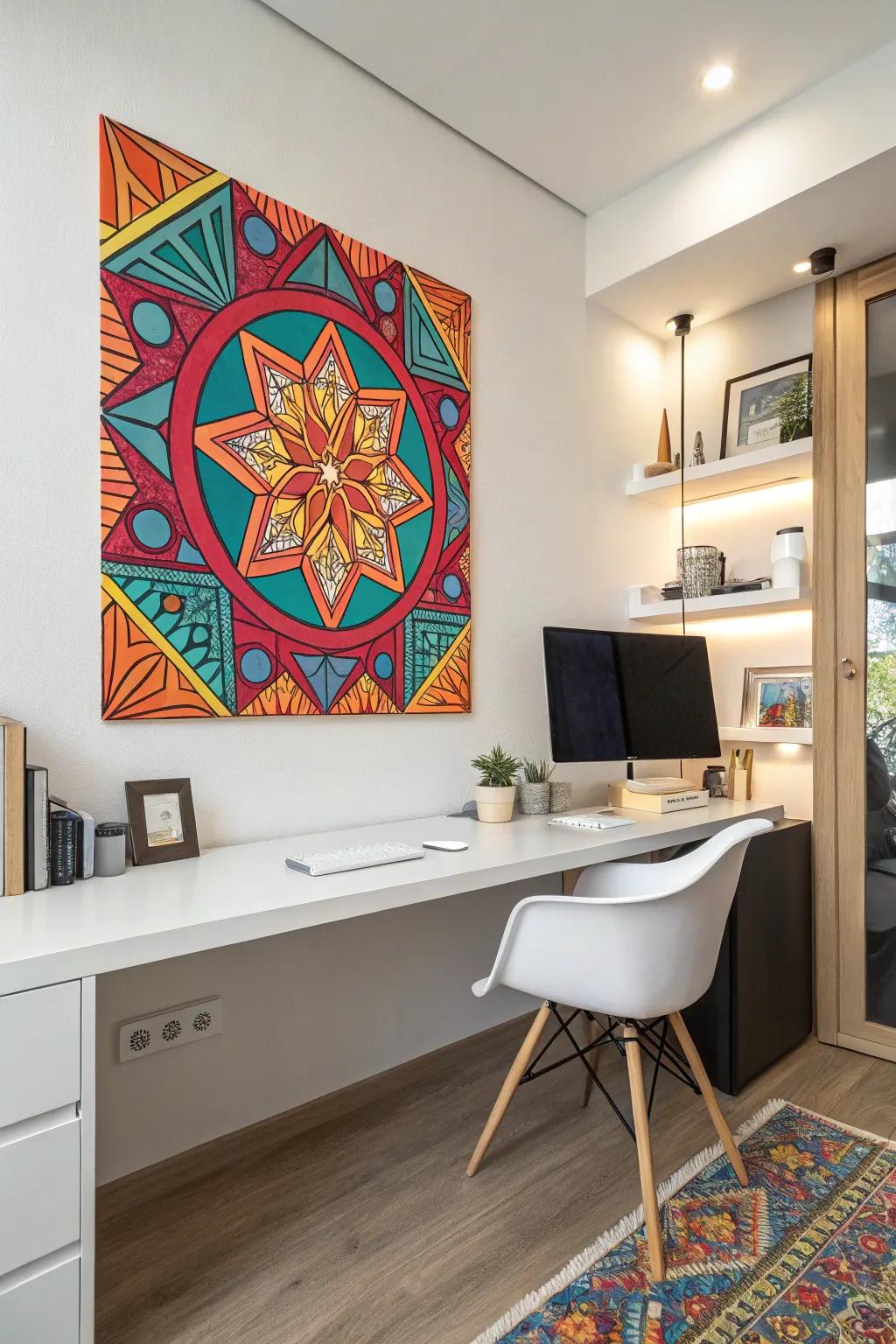 Vibrant geometric designs enliven your space with cultural heritage.