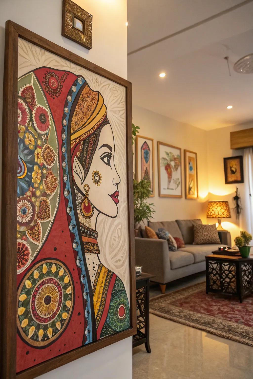 Blending cultural motifs celebrates diversity and artistic expression.