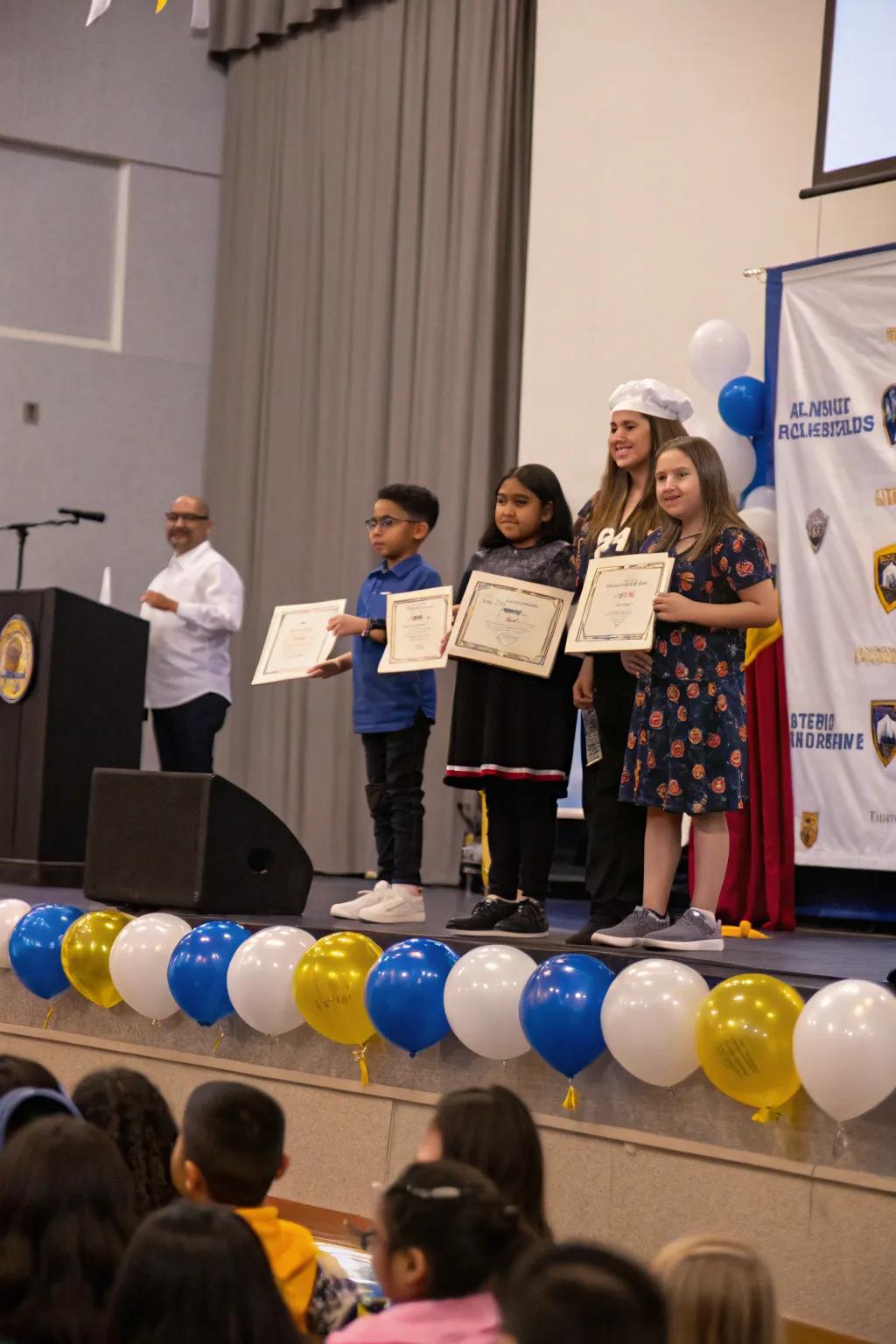 Awards ceremonies honor consistent attendance with style.