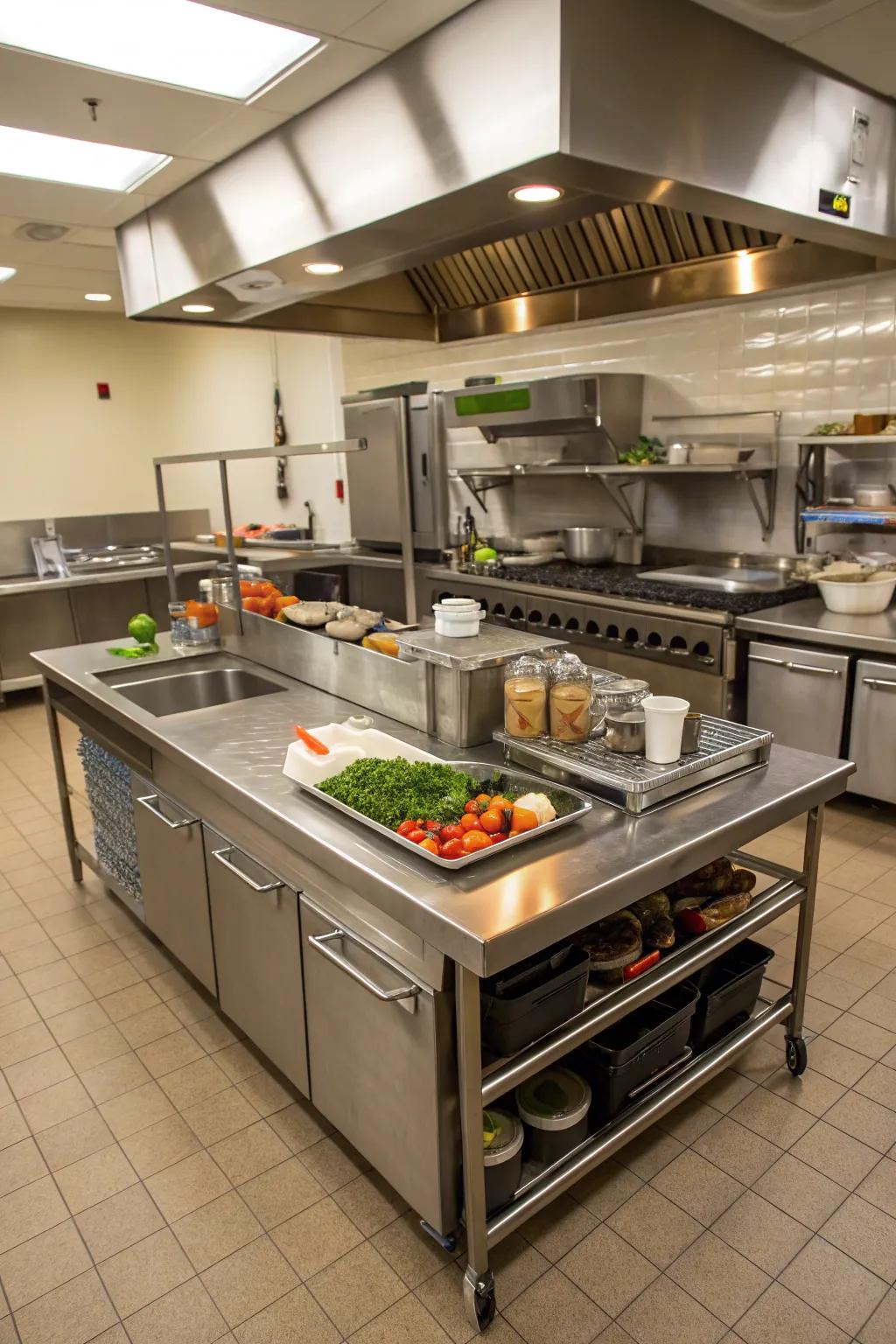 A chef's station designed for serious cooking enthusiasts.