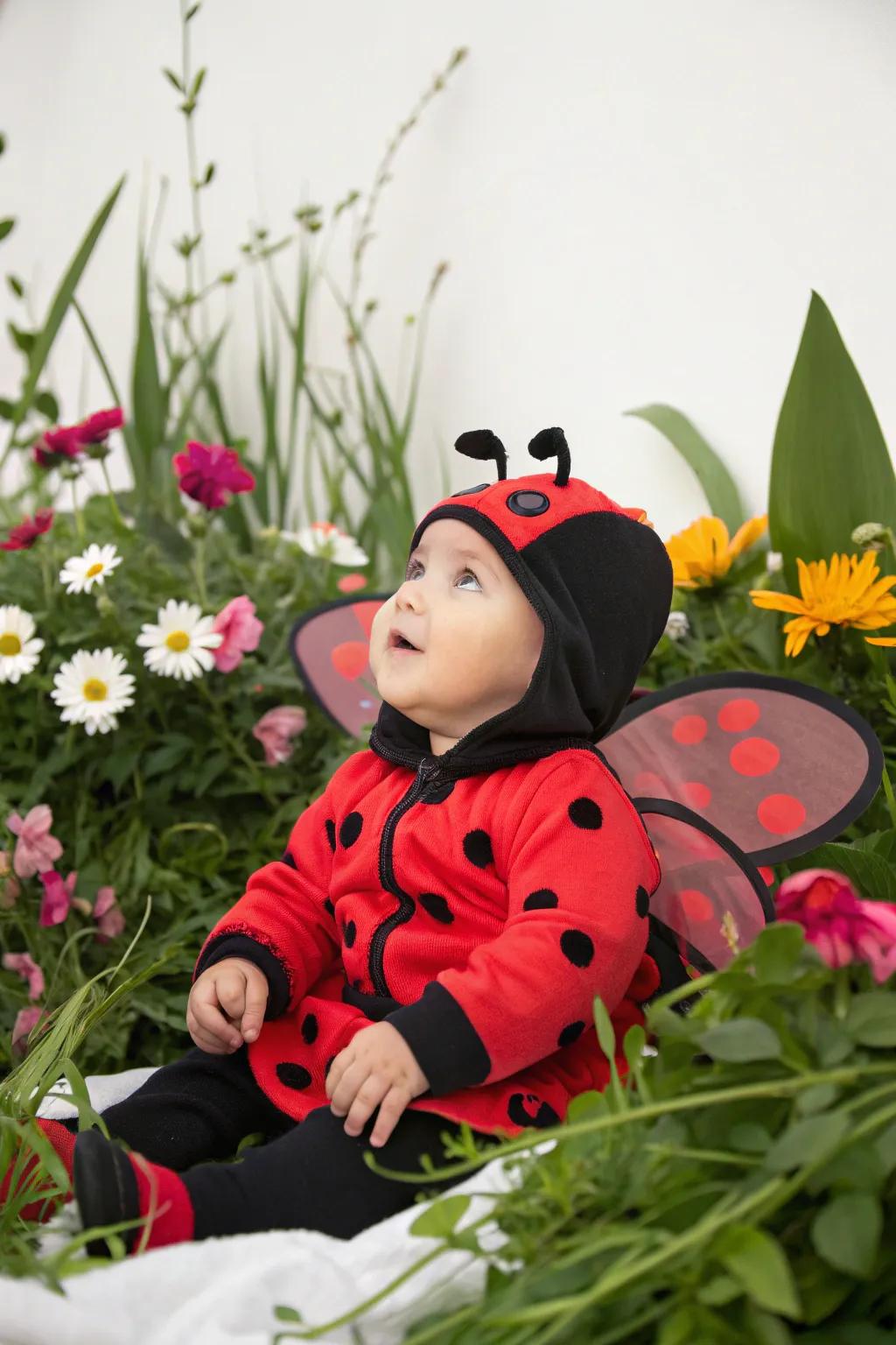 A sweet ladybug costume perfect for a nature-inspired Halloween.
