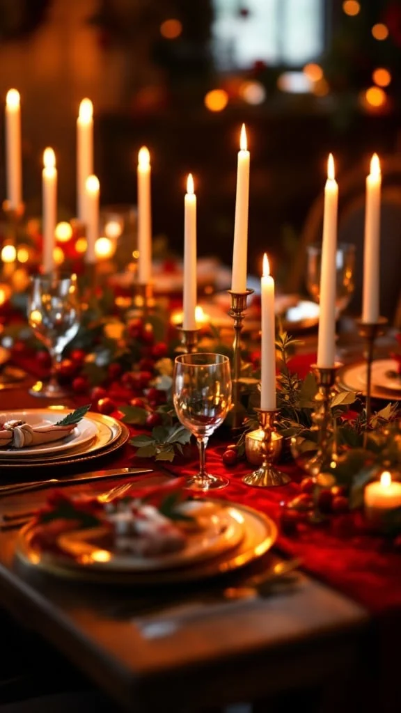 Classic Red and Gold Tablescape