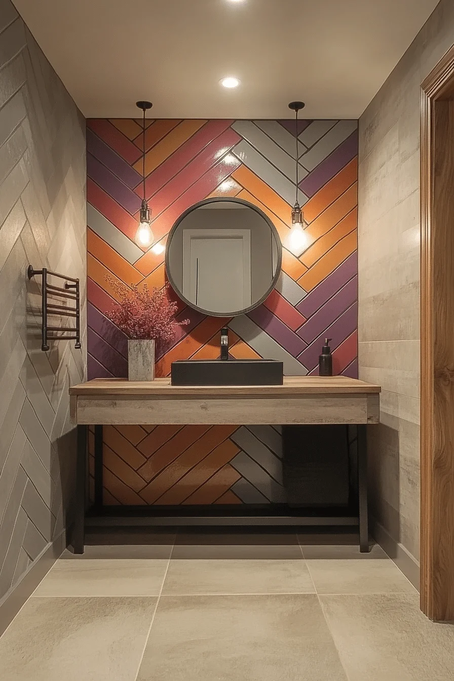 Energetic Chevron Tile Designs