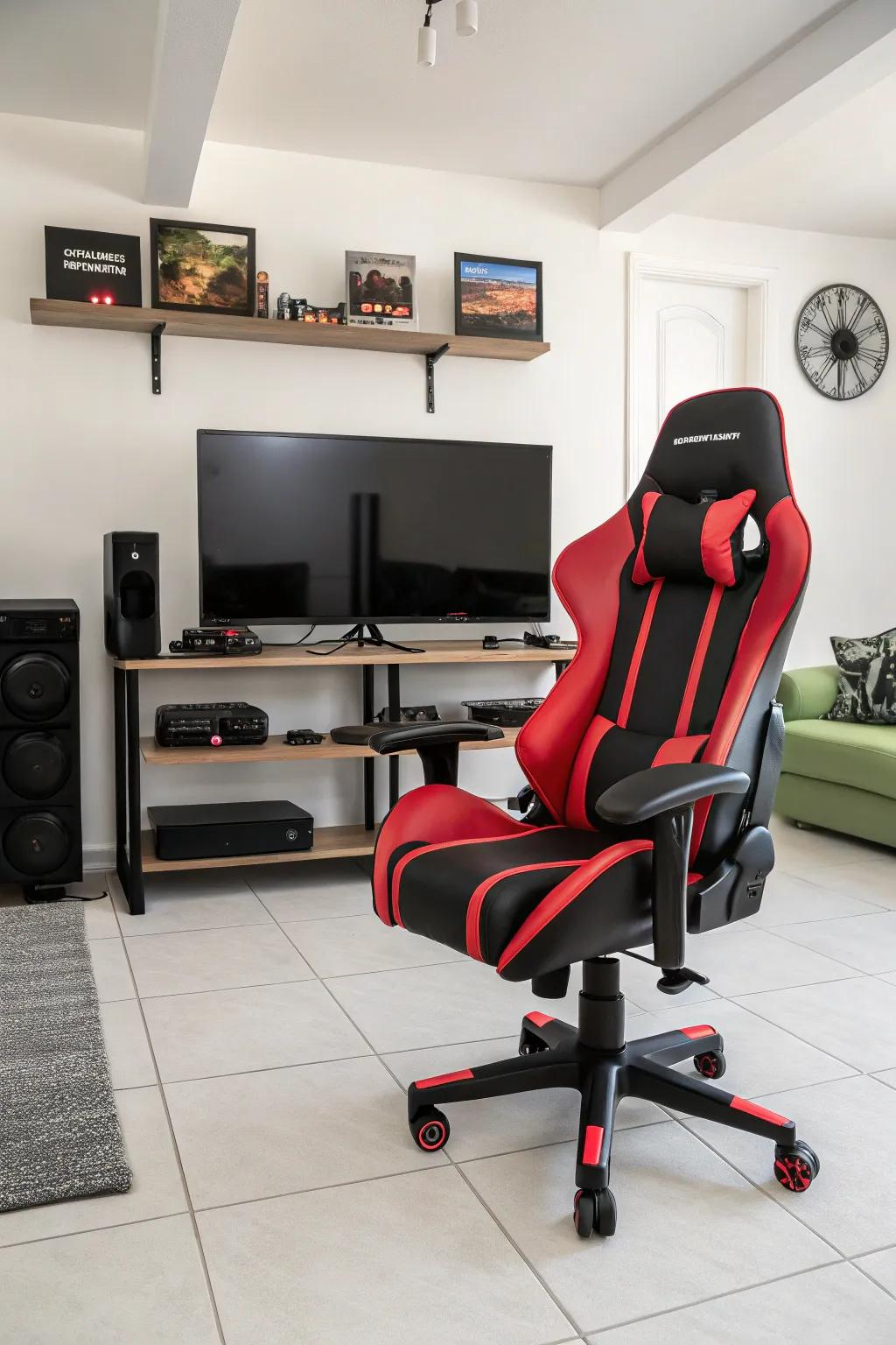 A comfortable gaming chair is essential for any complete setup.
