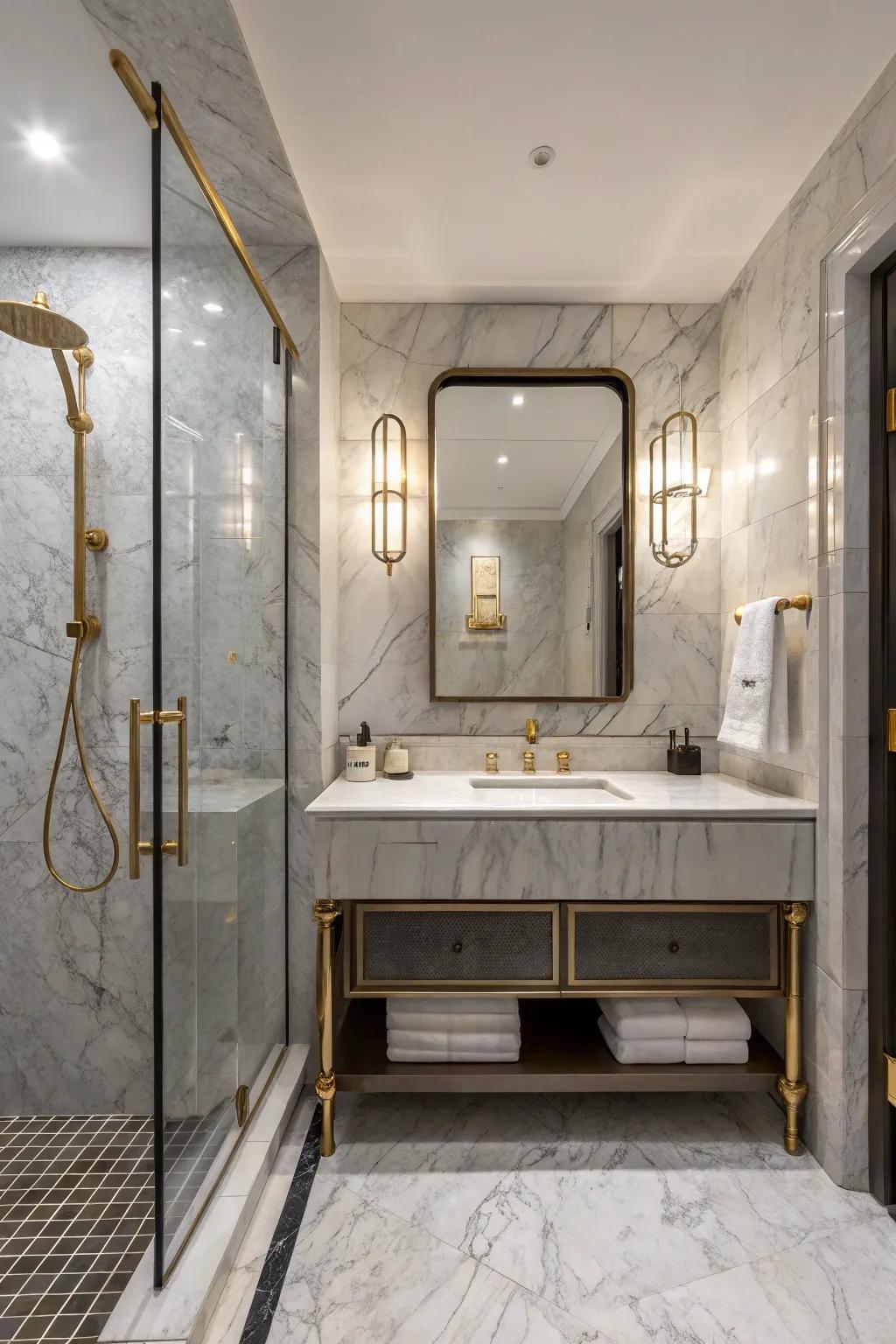 Elevate style with luxurious materials.