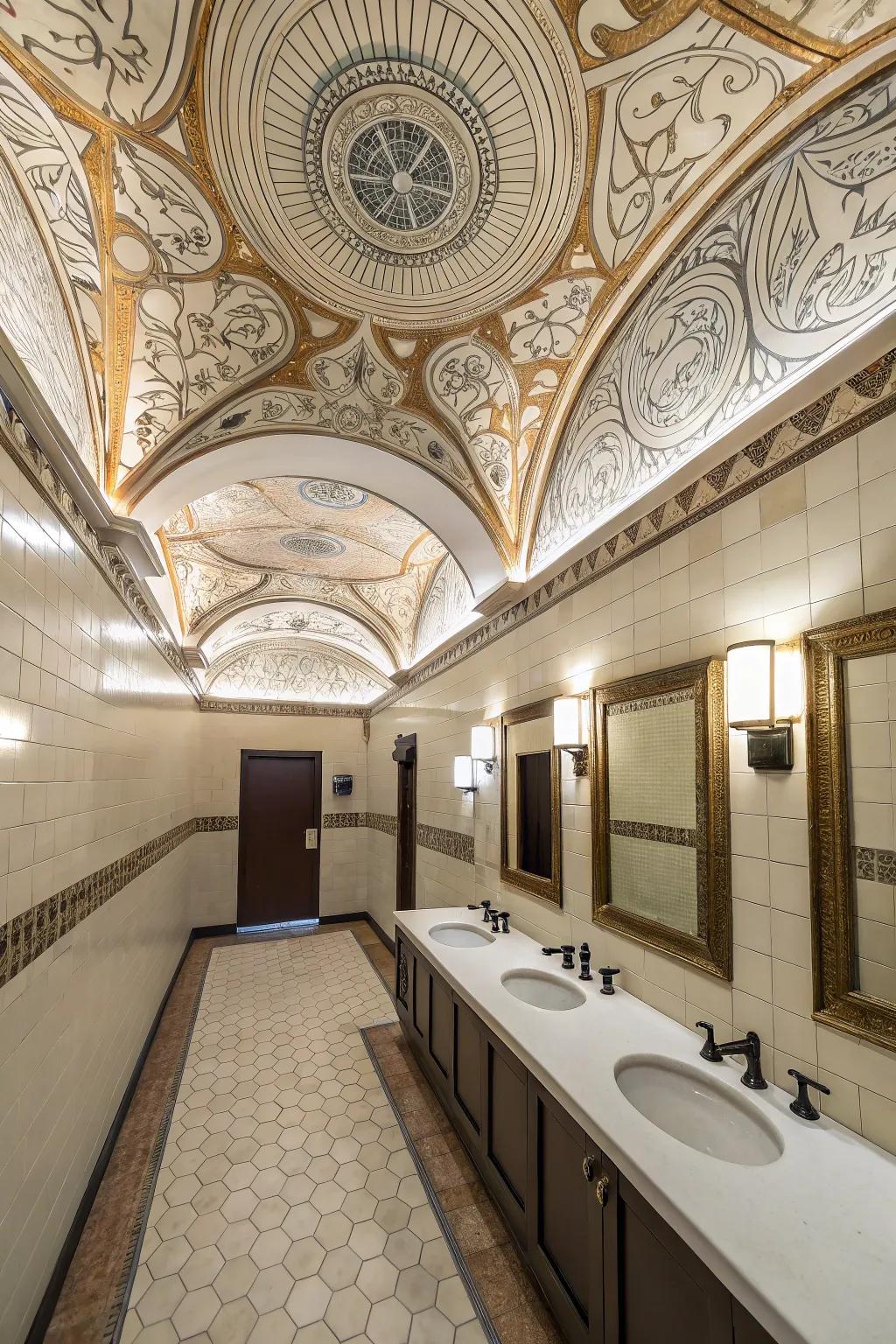 Draw attention upward with creative ceiling designs.