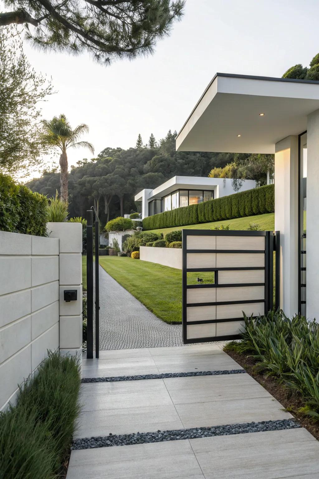 Minimalist modern gate design