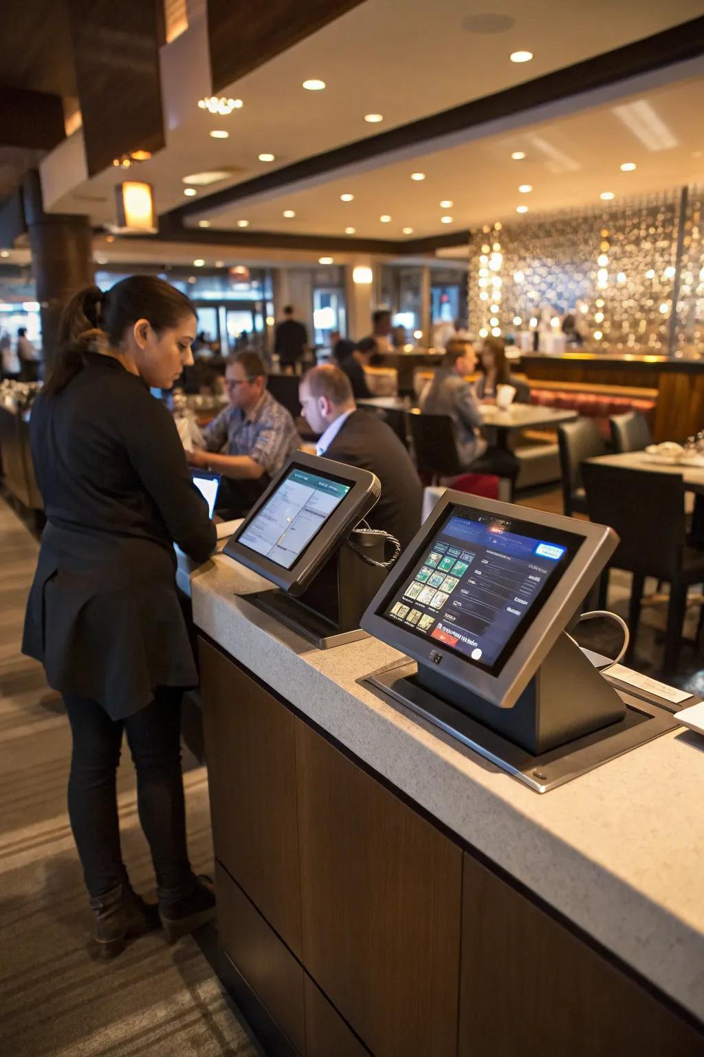 Incorporate technology to boost reception station efficiency.