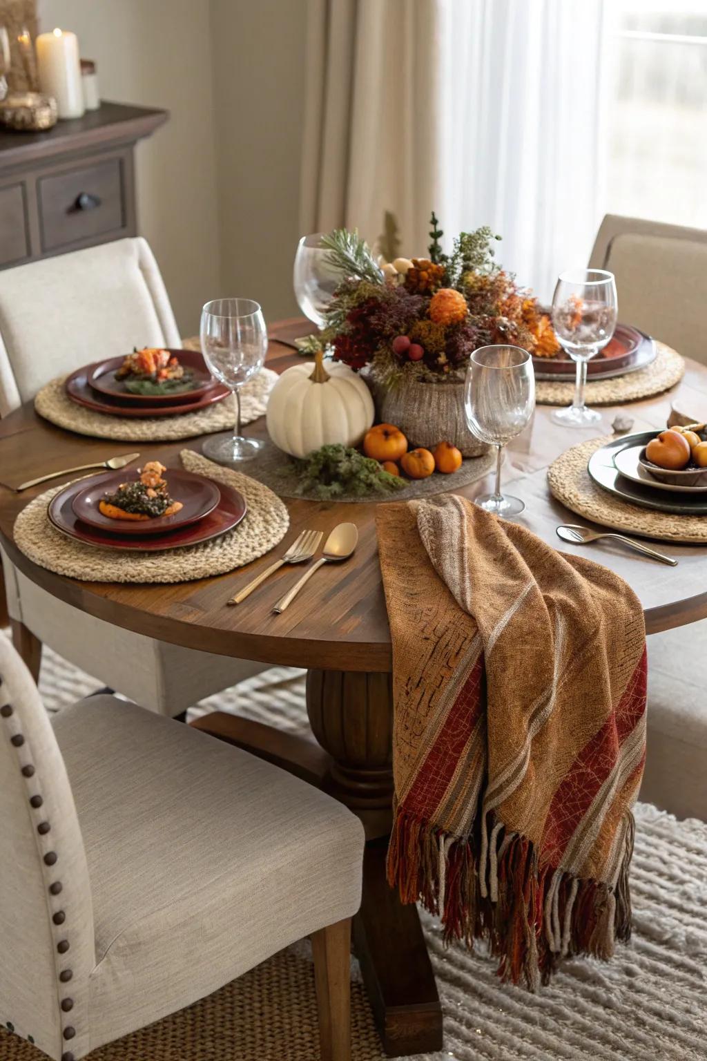 Cozy textiles make guests feel at home.