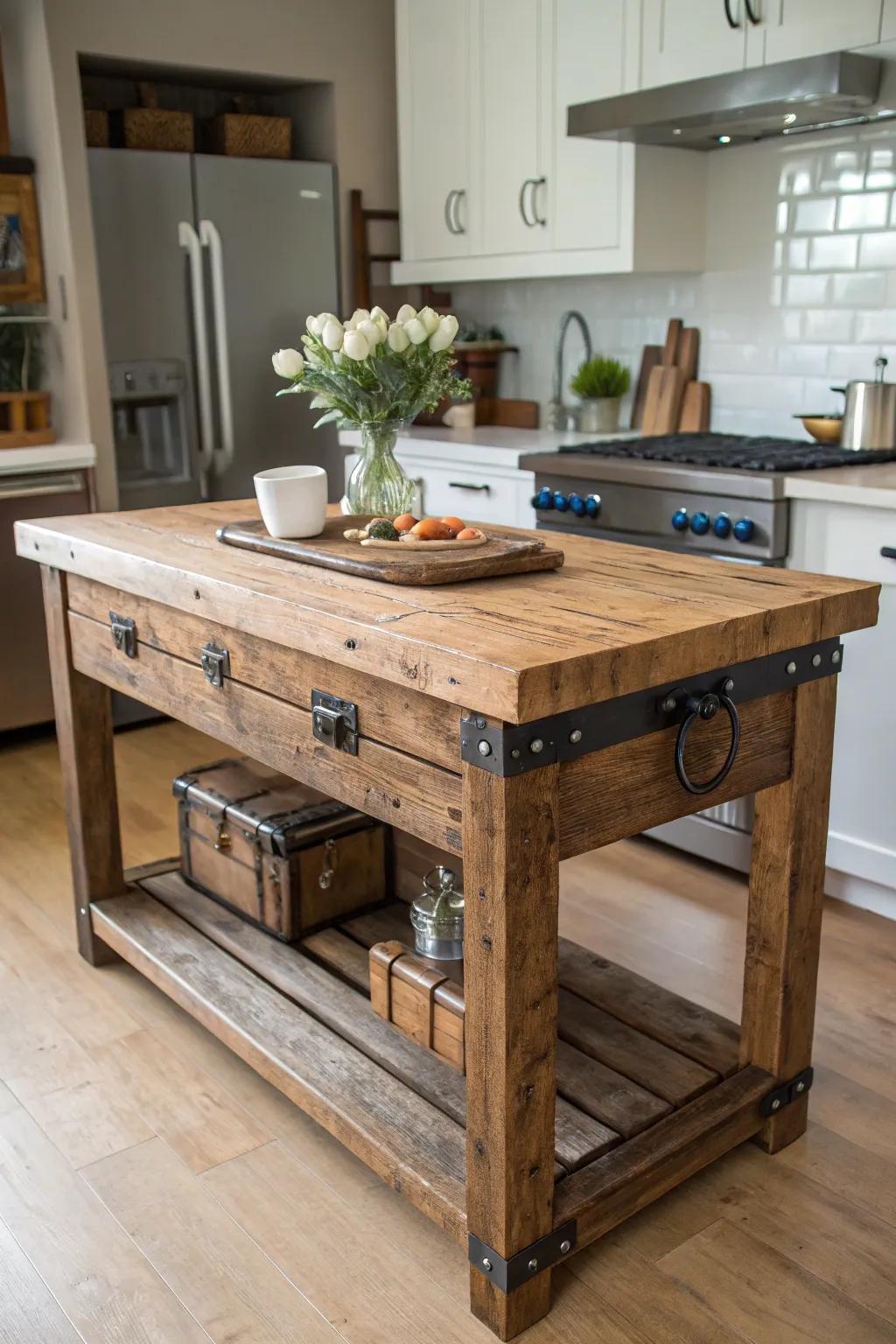 Restored antiques add depth and history to your kitchen.