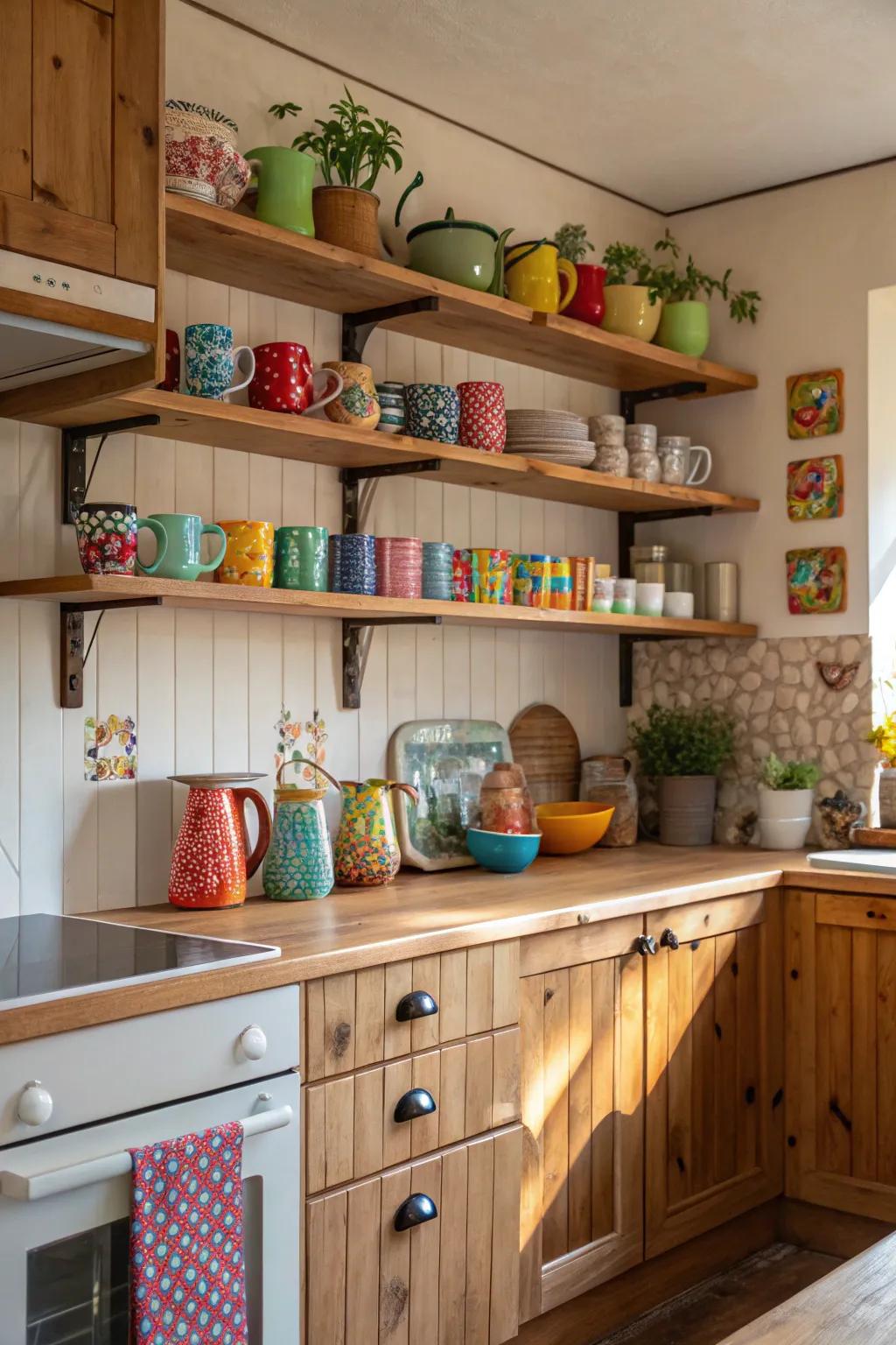 Open shelves highlight your kitchen's personality.