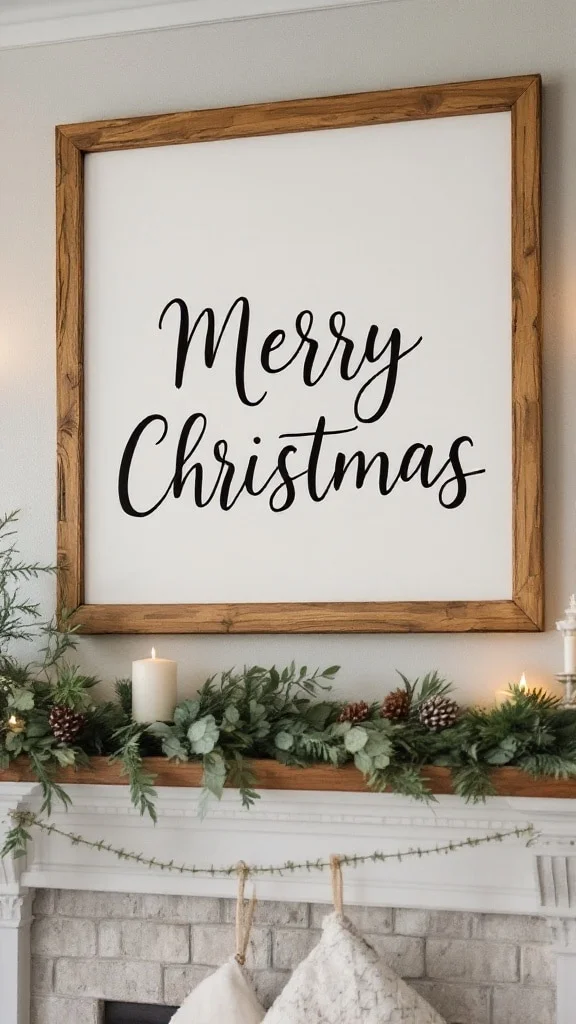 Statement Oversized Wooden Signs with Holiday Messages