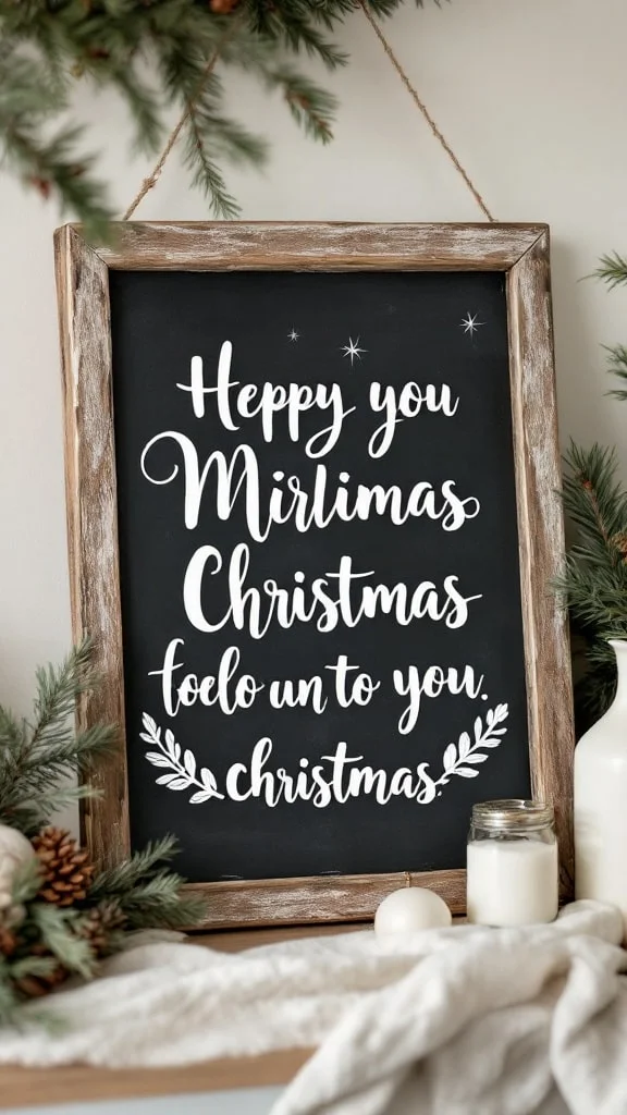 Chalkboard Holiday Signs for Personalized Festivity
