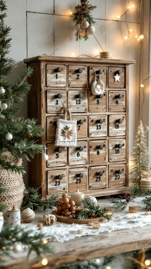 Wooden Advent Calendars for Rustic Festivity
