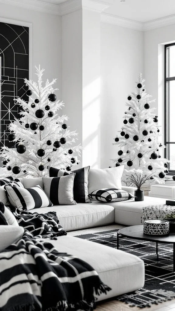Monochrome Black and White Christmas Decor