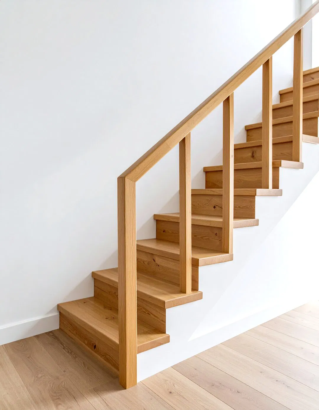 Modern Minimalist Wood Handrails