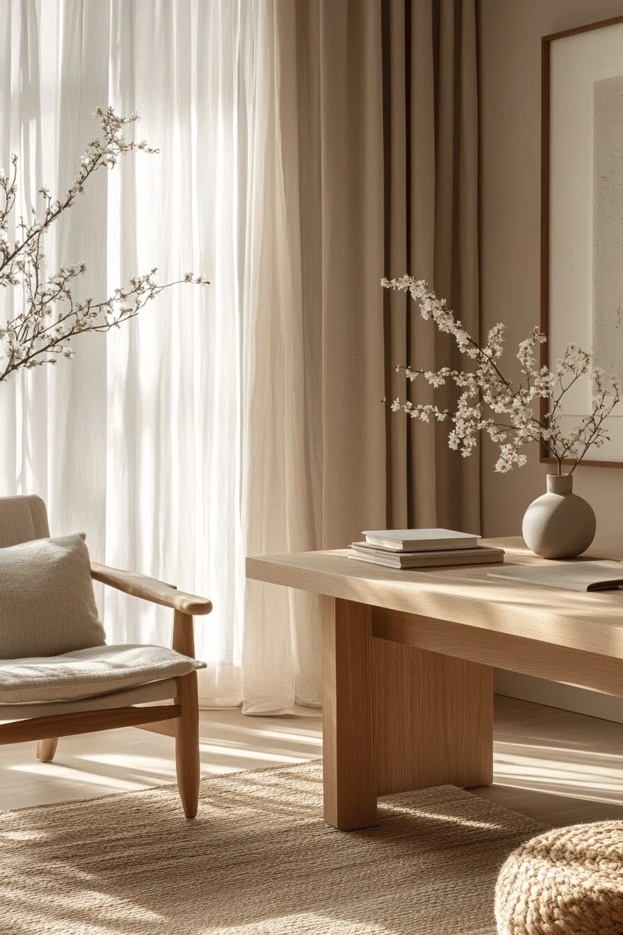 Warm Neutral Japandi Office