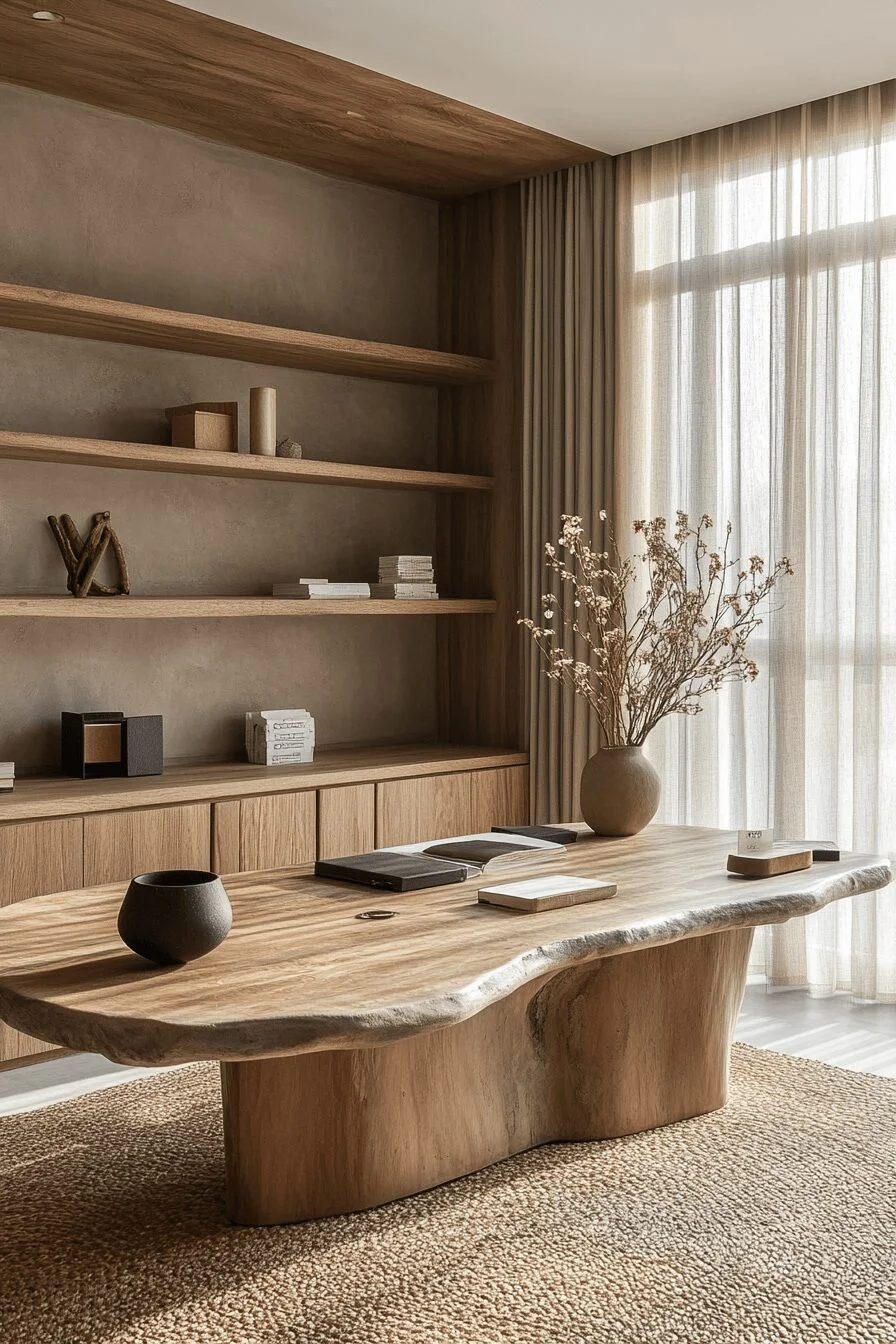Earth Tone Japandi Office