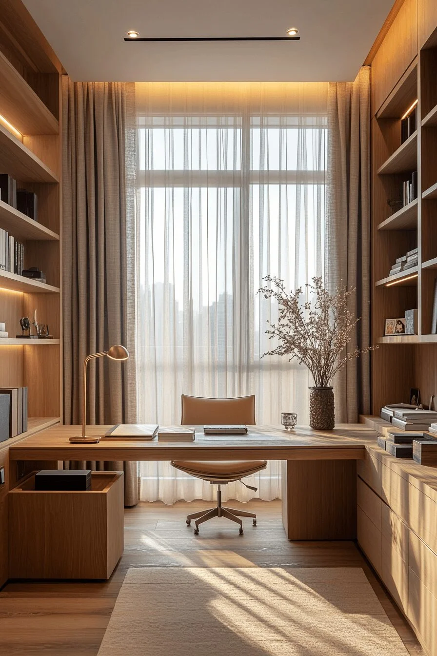 Balanced Lighting Japandi Office