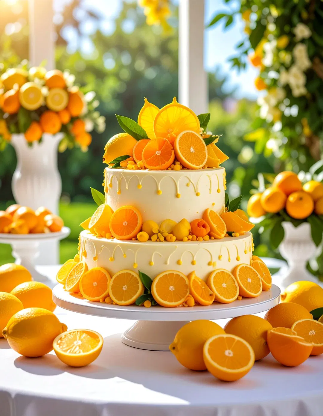 Citrus Infused Flavor Wedding Cakes