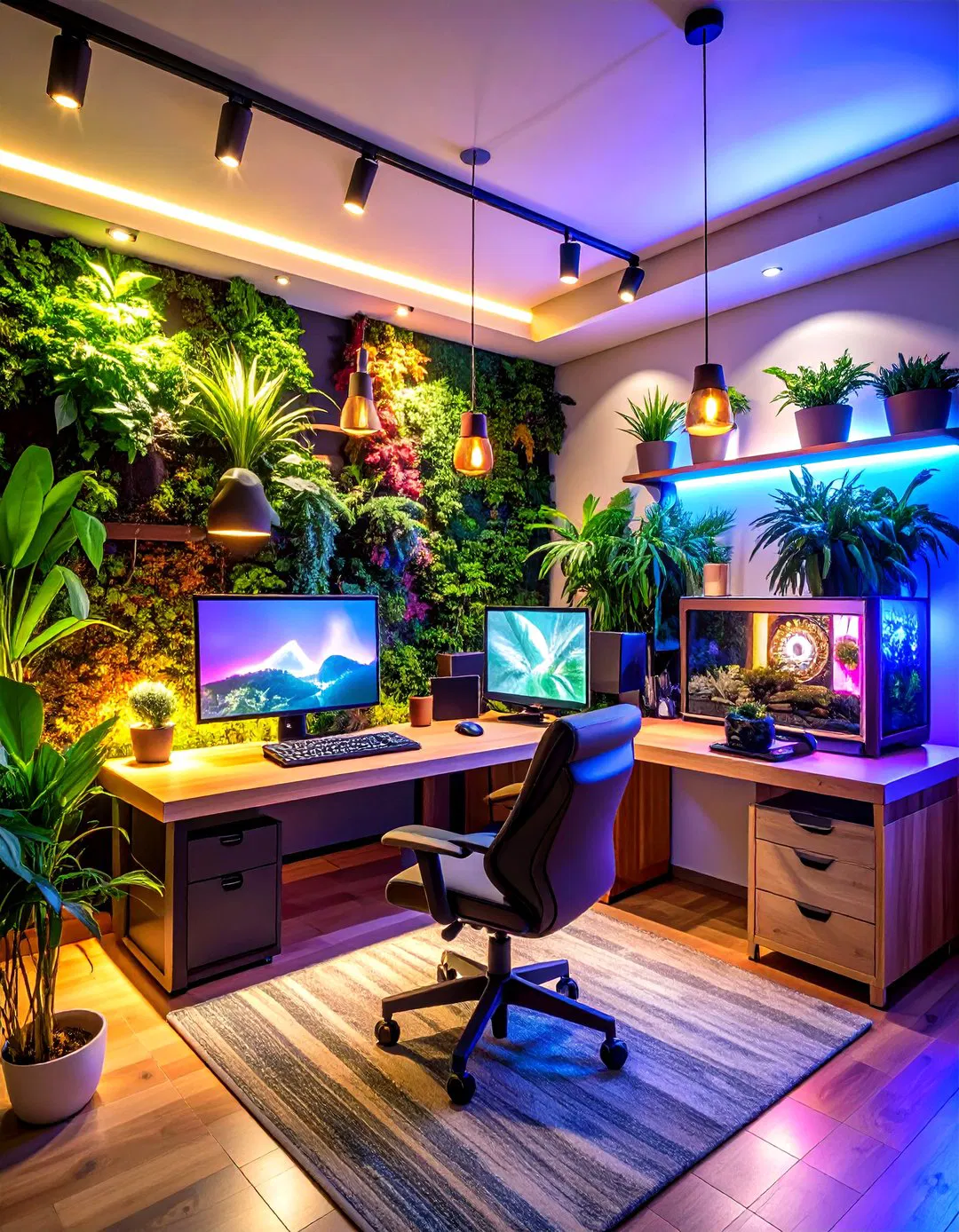 Tranquil Nature-Themed Gaming Retreat