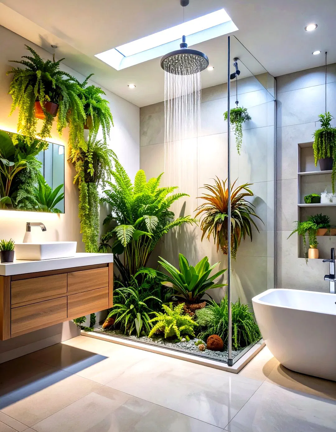 Bathroom Humidity Loving Plant Displays