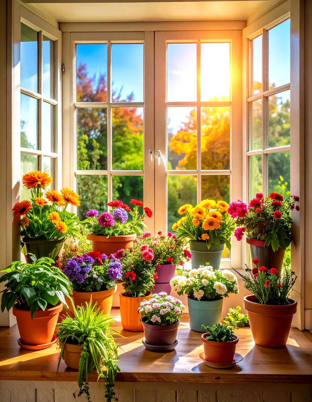 Window Sill Garden Arrangements