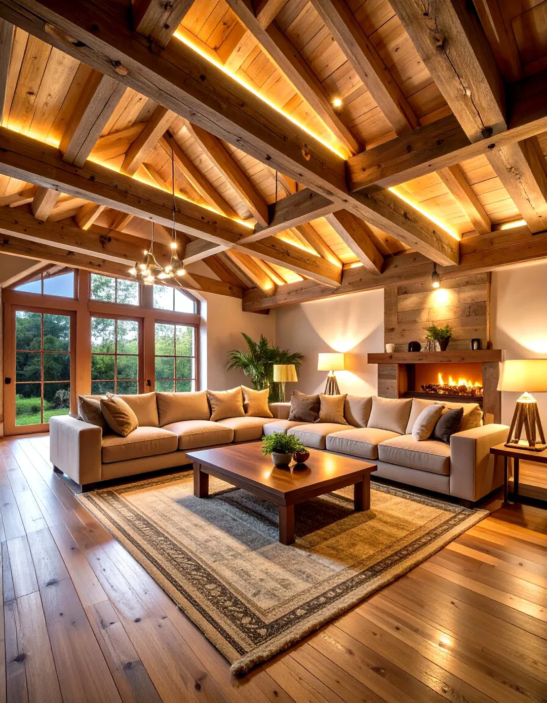 LED Strip Accent Lighting on Vaulted Ceilings