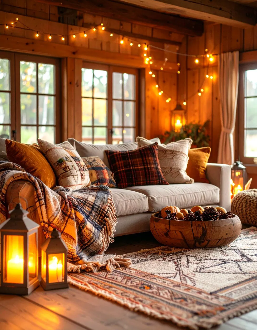 Inviting Cabin-Style Living Room