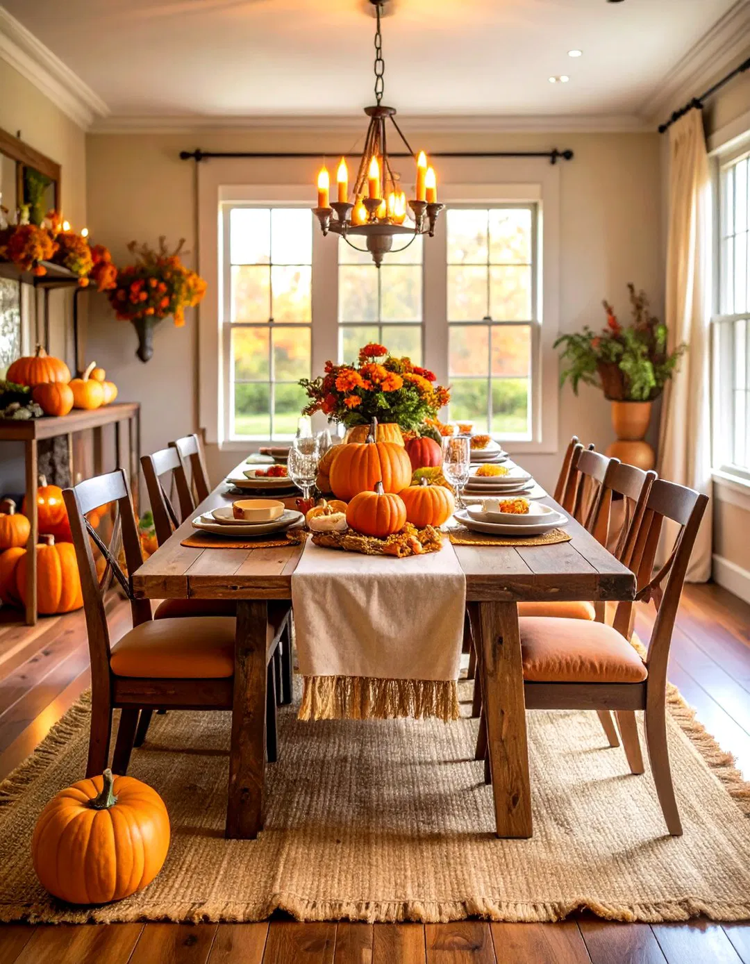 Whimsical Pumpkin Patch Table