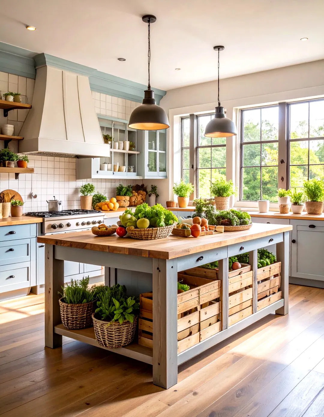 Farmhouse Kitchen Island Display