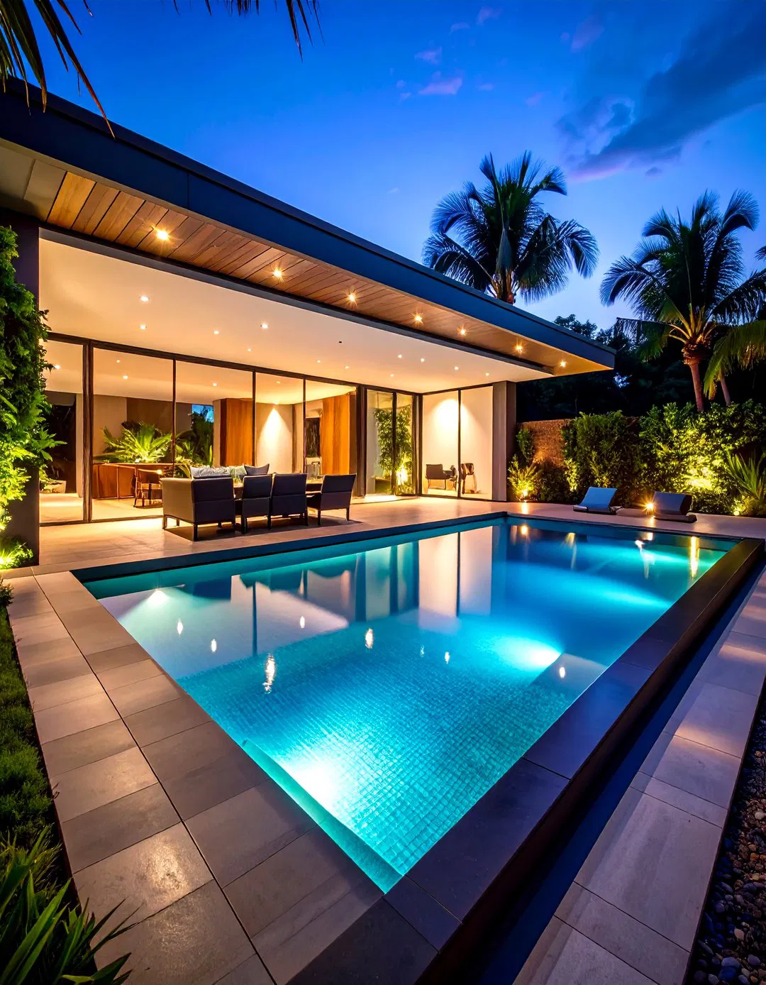 Modern Infinity Edge Spool Pool