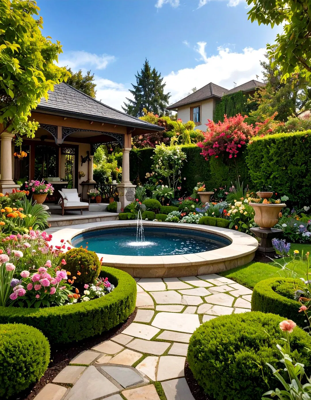 Victorian Inspired Spool Courtyard