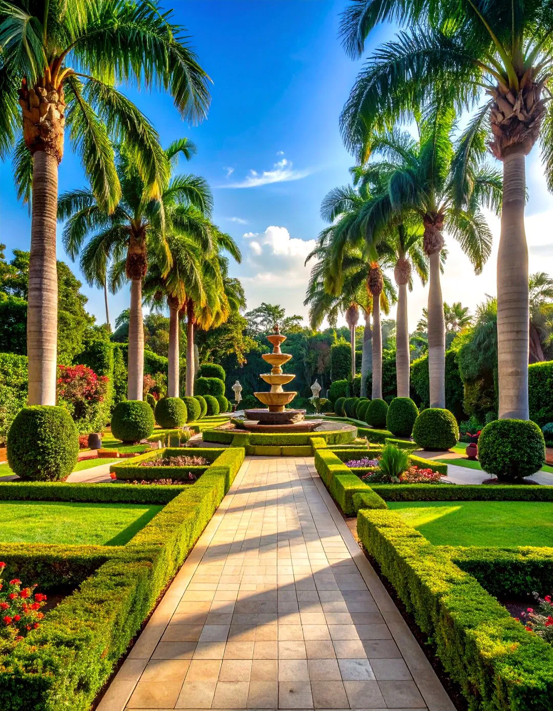 Formal Tropical Garden Layout