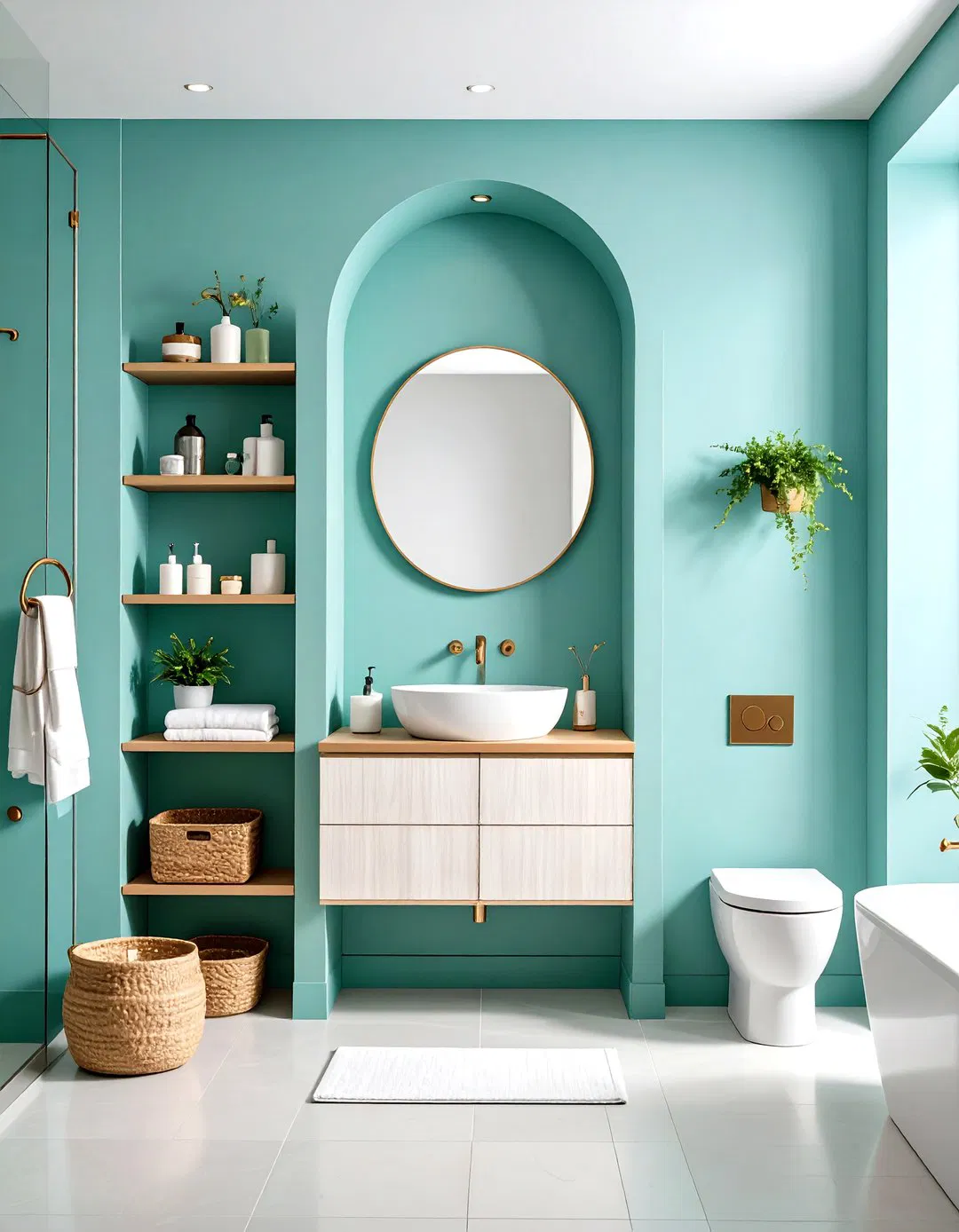 Recessed Wall Alcoves - Small Bathroom Storage Ideas