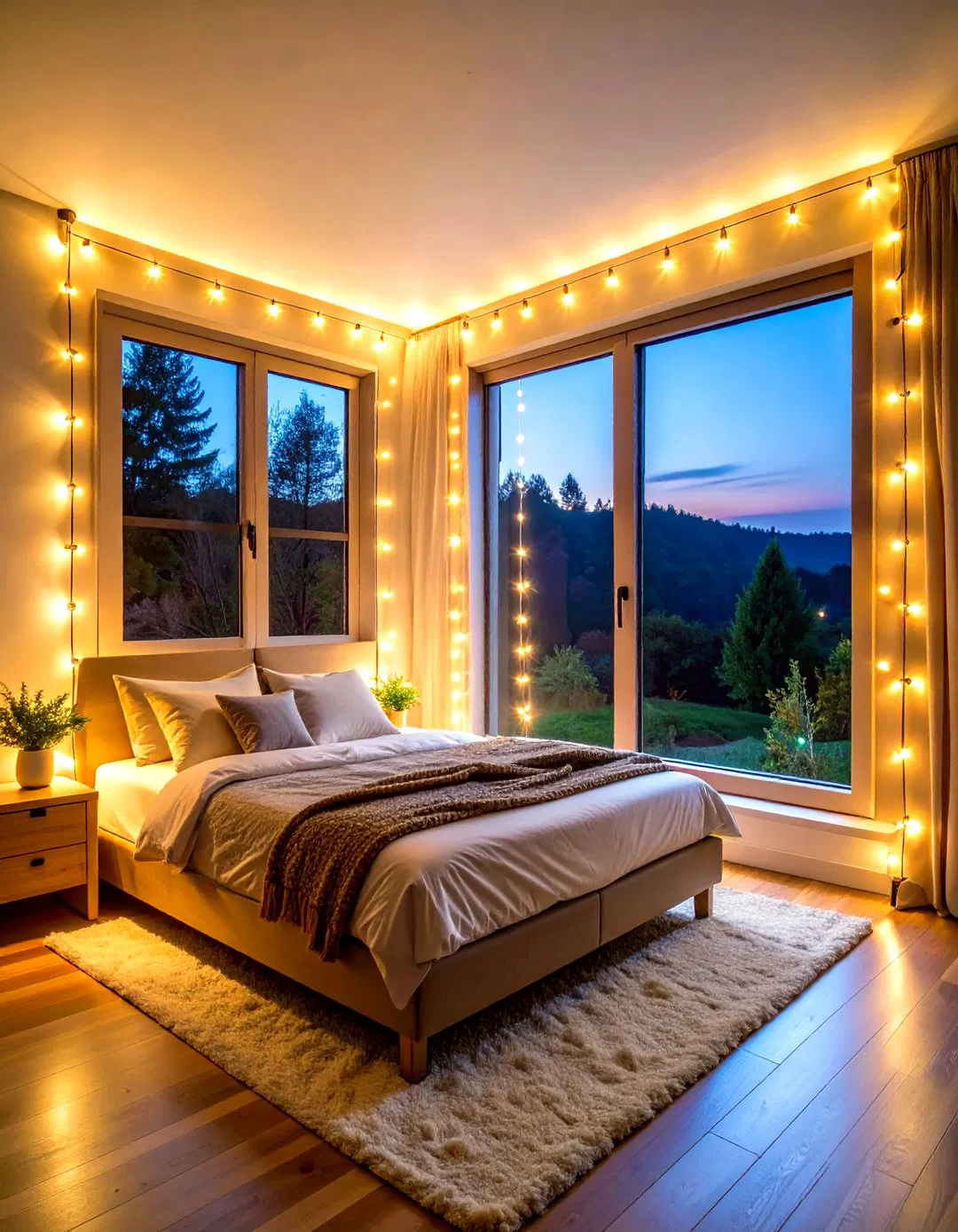 LED Strips Around Window Frame
