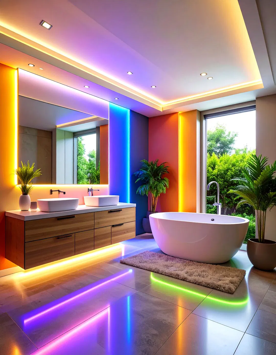 Cove Lighting with Hidden LED Strip Installation