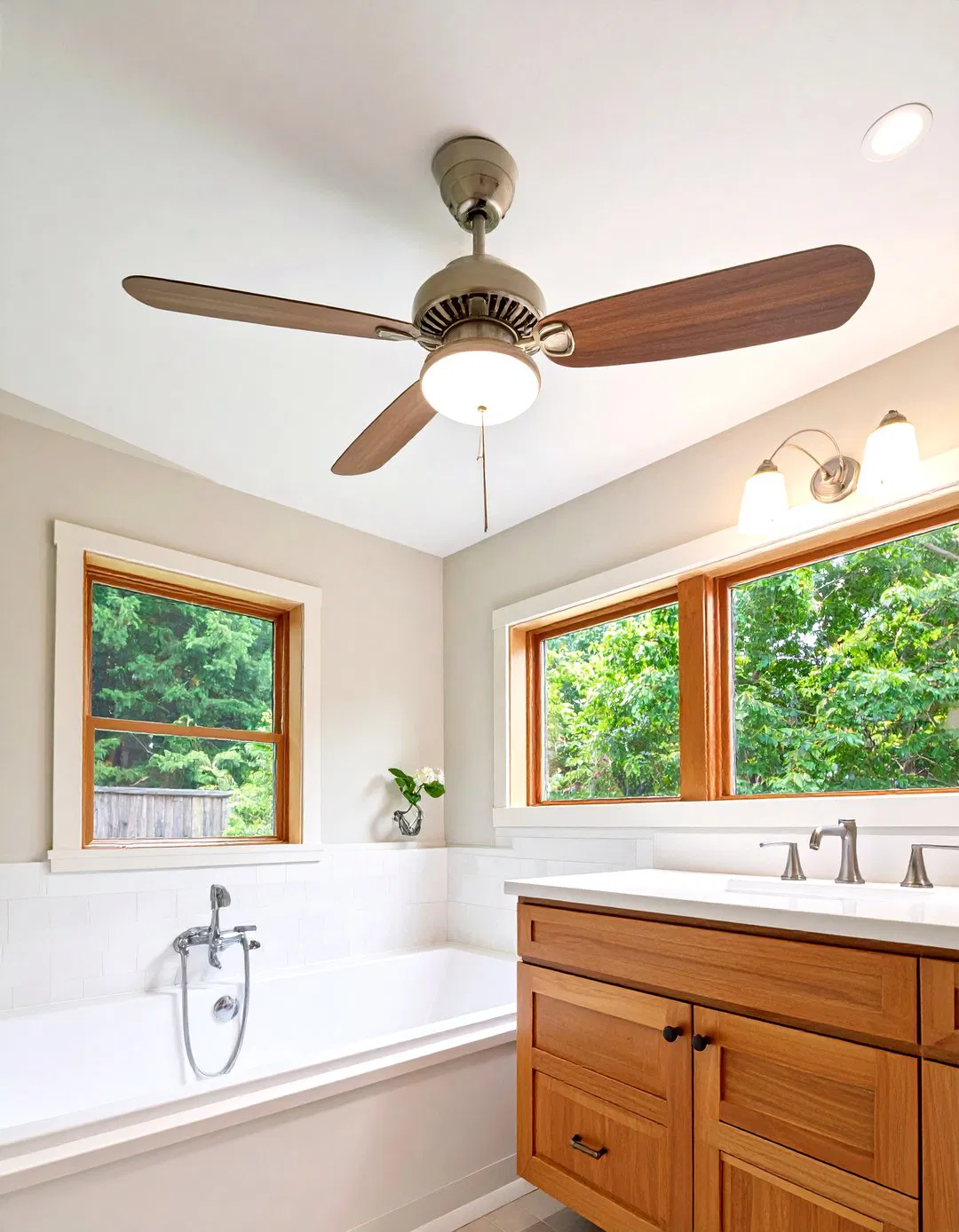 Ceiling Fan with Integrated LED Lighting