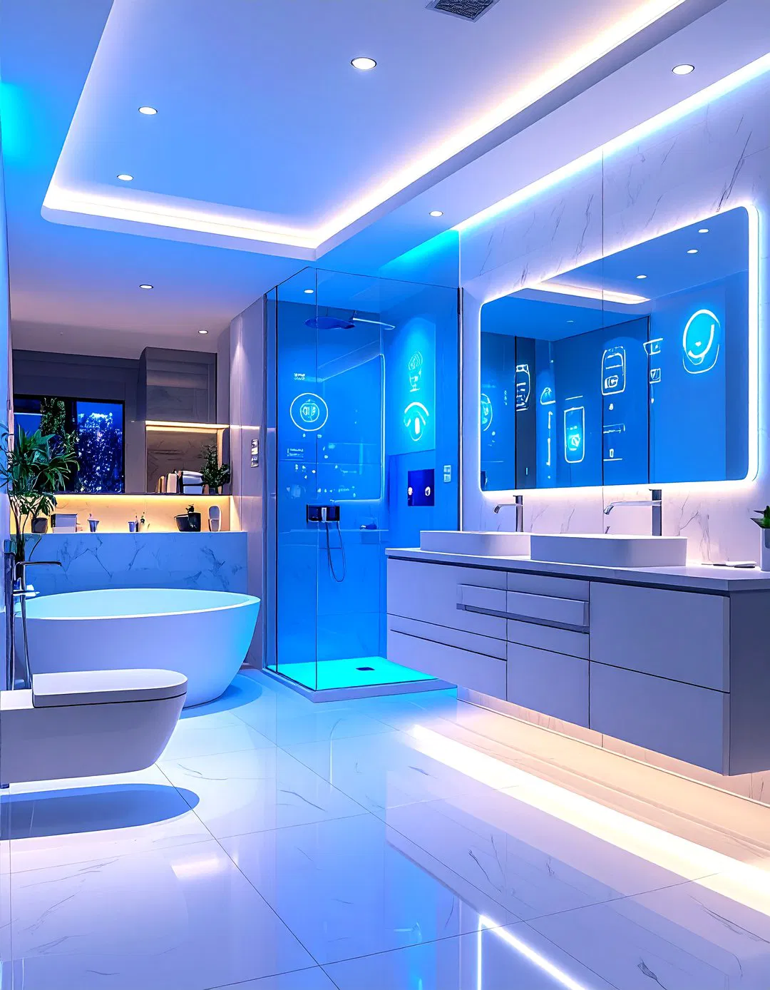 Bathroom Lighting with Smart Home Integration