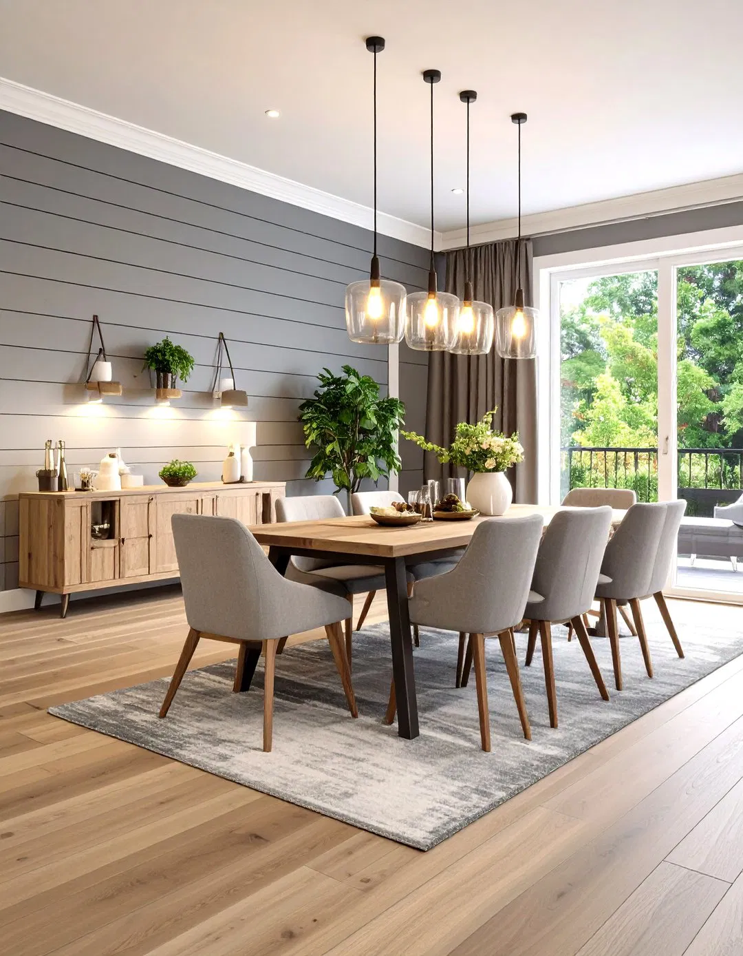 Gray Painted Horizontal Shiplap