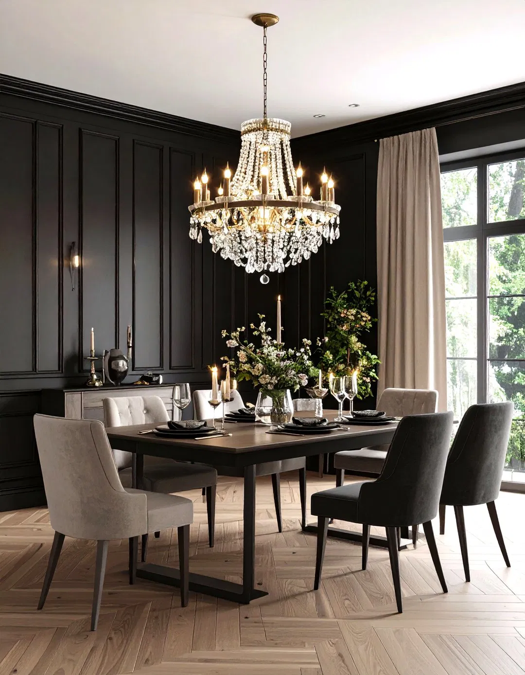 Black Painted Shiplap Wall