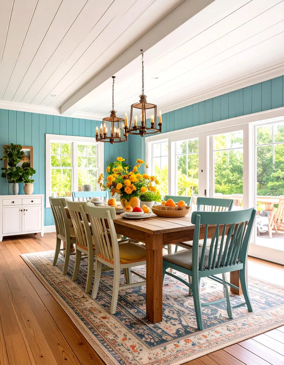 White Shiplap Ceiling