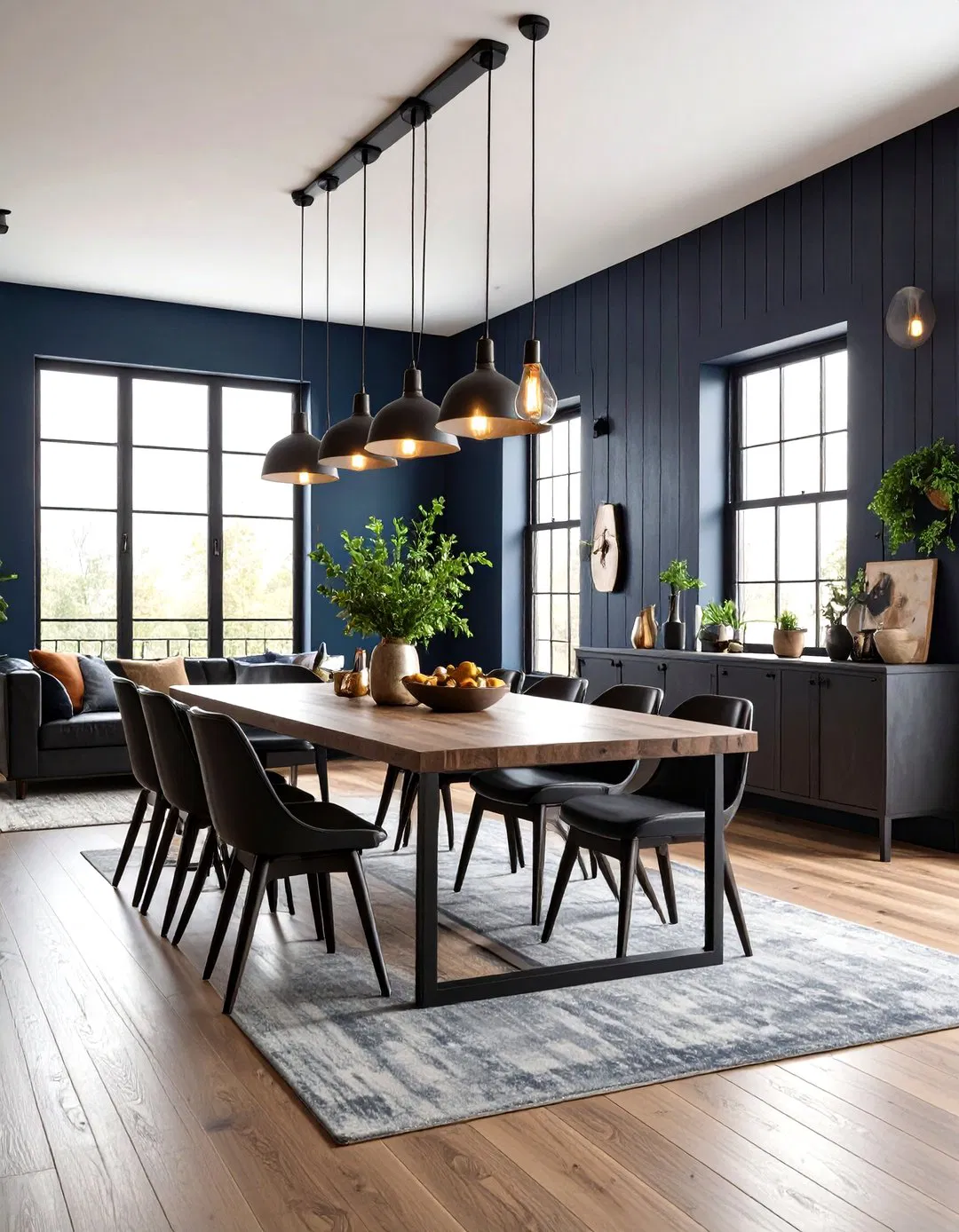 Charcoal Black Shiplap Industrial Style