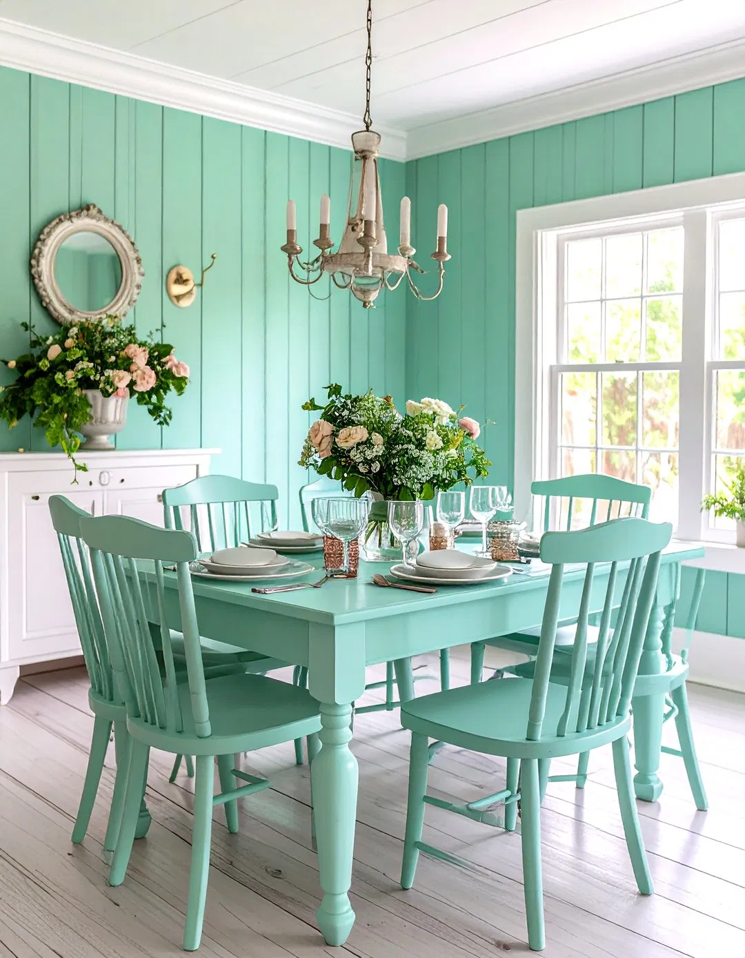 Mint Green Shiplap Vintage Charm